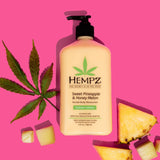 HEMPZ Crema Hidratante corporal a base de hierbas de piña dulce y melón de miel 8.5 FL OZ